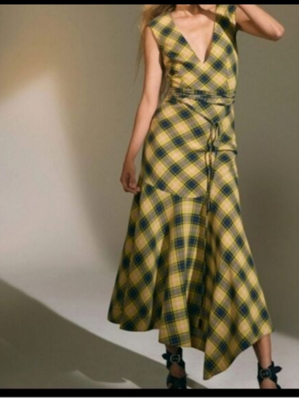 Derek Lam Runway Tartan Plaid Dress European Size 44 Runway